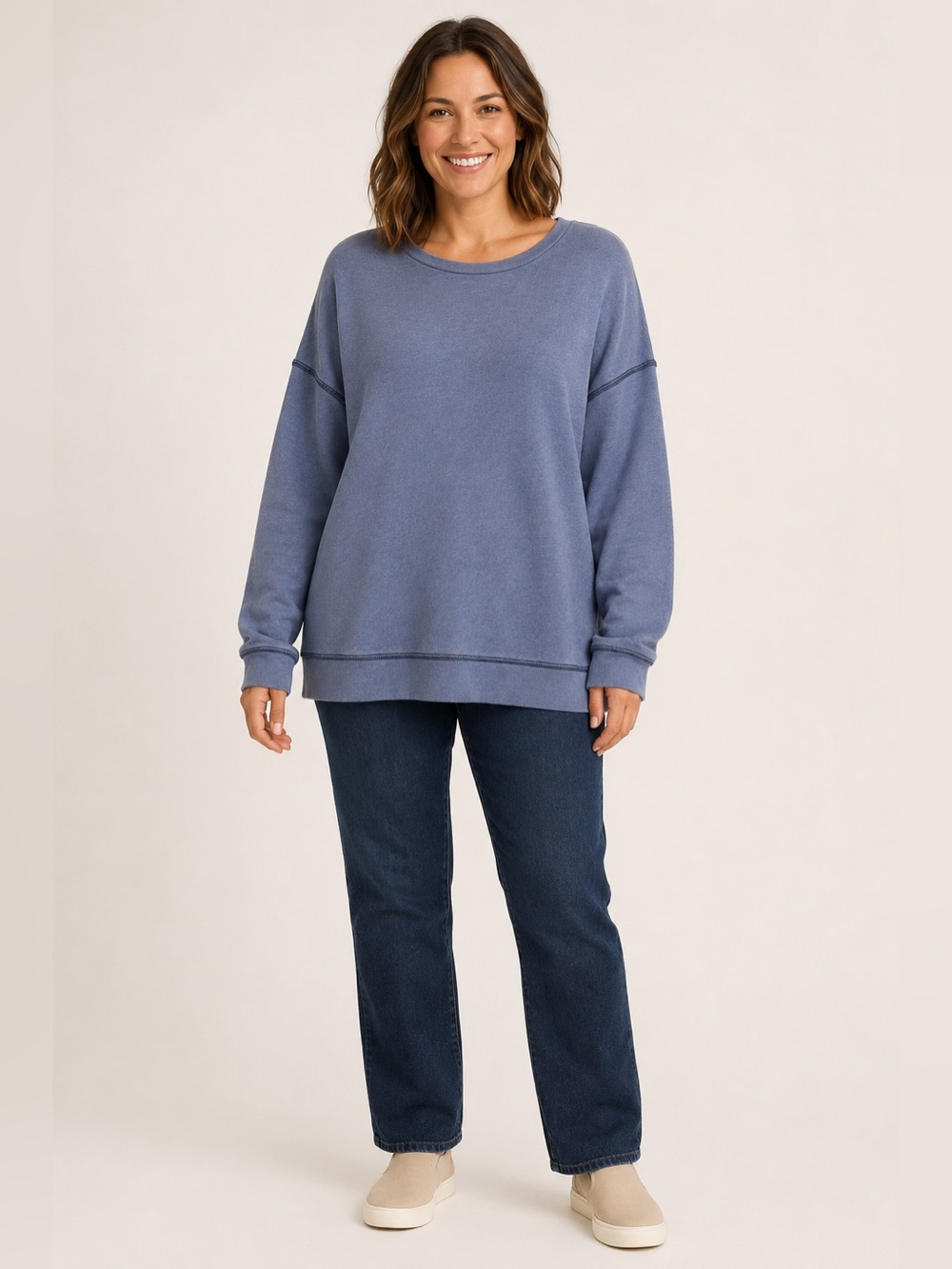 American Eagle Outfitters Blue Exposed Seam Sweatshirt Women’s XL